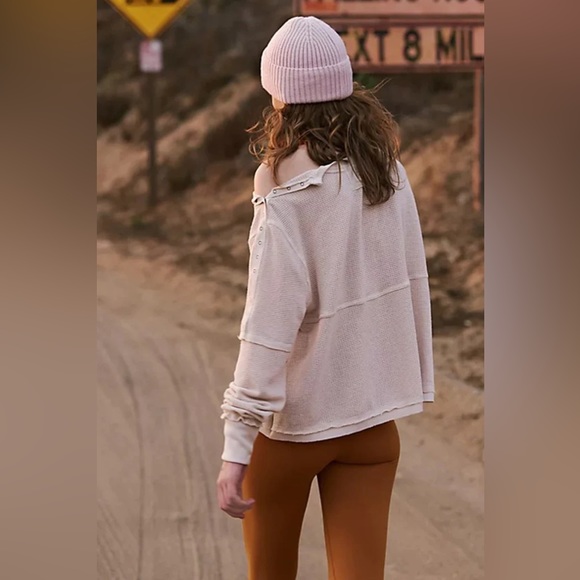 NEW Free People Movement Dream Work Layer Knitted Tee - Picture 2 of 12